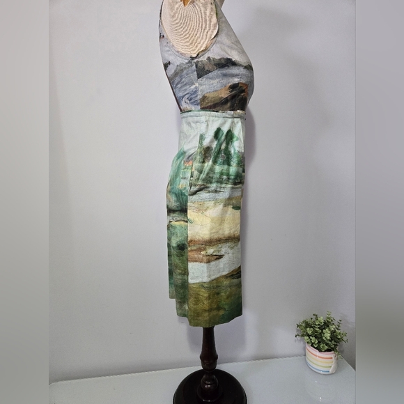 Odille Anthropologie Impressionist Print Sleeveless Cotton Dress. Size 0 - Picture 4 of 12